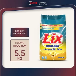 Bột giặt Lix đậm đặc hương nước hoa thơm mát 5,5kg
