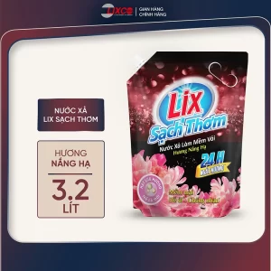 Nước xả làm mềm vải Lix sạch thơm hương nắng hạ
