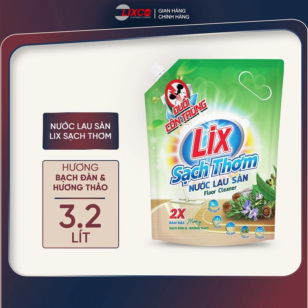 Nước lau sàn Lix sạch thơm Bạch đàn Và hương thảo