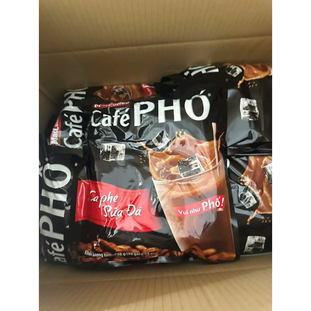 MacCoffee CaféPHỐ - Sữa Đá túi VN HCM (24g x 30s x 20 bags)